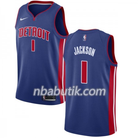 NBA Mænd Trøje Detroit Pistons Reggie Jackson 1 Nike 2017-18 Blå Swingman NBA Mænd Trøje Detroit Pistons Reggie Jackson 1 Nike 2017-18 Blå Swingman